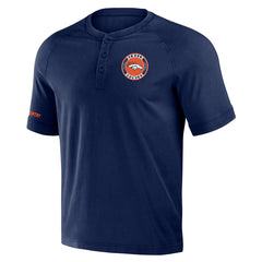 Denver Broncos NFL x Darius Rucker Collection Washed Raglan Henley T-Shirt - Navy T-shirts