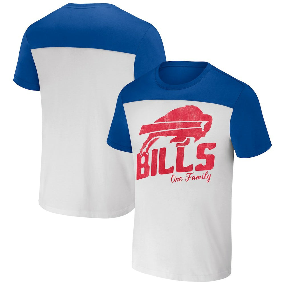 Buffalo Bills NFL x Darius Rucker Collection Colorblocked T-Shirt - White/Royal T-shirts