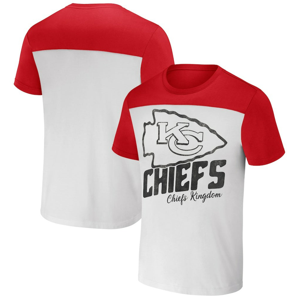 Kansas City Chiefs NFL x Darius Rucker Collection Colorblocked T-Shirt - Cream T-shirts