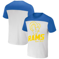 Los Angeles Rams NFL x Darius Rucker Collection Colorblocked T-Shirt - White/Royal T-shirts
