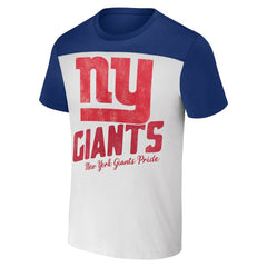New York Giants NFL x Darius Rucker Collection Colorblocked T-Shirt - Cream T-shirts