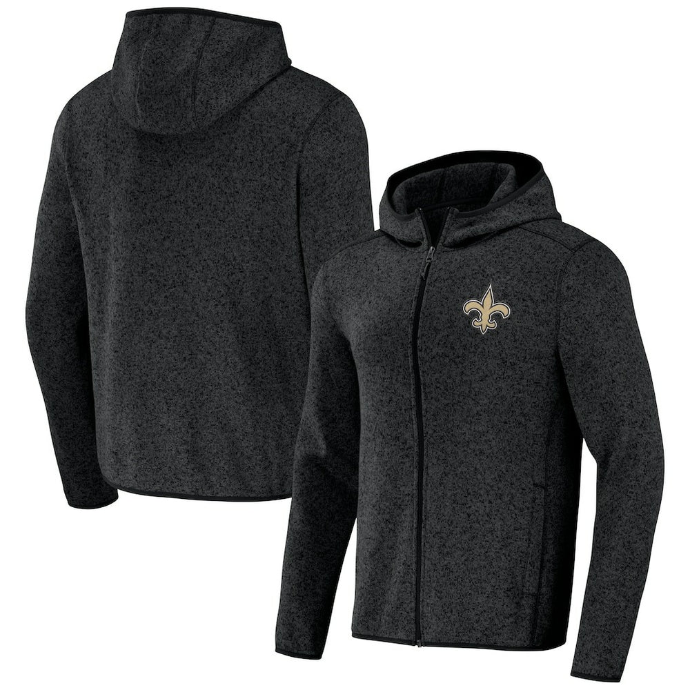 New Orleans Saints NFL x Darius Rucker Collection Fleece Pullover Hoodie - Black Hoodies
