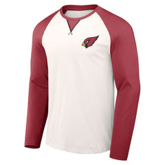 Arizona Cardinals NFL x Darius Rucker Collection Long Sleeve Raglan T-Shirt - Cream/Cardinal T-shirts