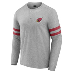 Arizona Cardinals NFL x Darius Rucker Collection Henley Long Sleeve T-Shirt - Heather Gray T-shirts