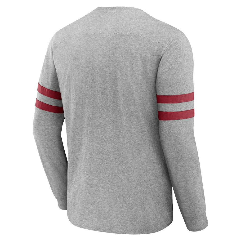 Arizona Cardinals NFL x Darius Rucker Collection Henley Long Sleeve T-Shirt - Heather Gray T-shirts