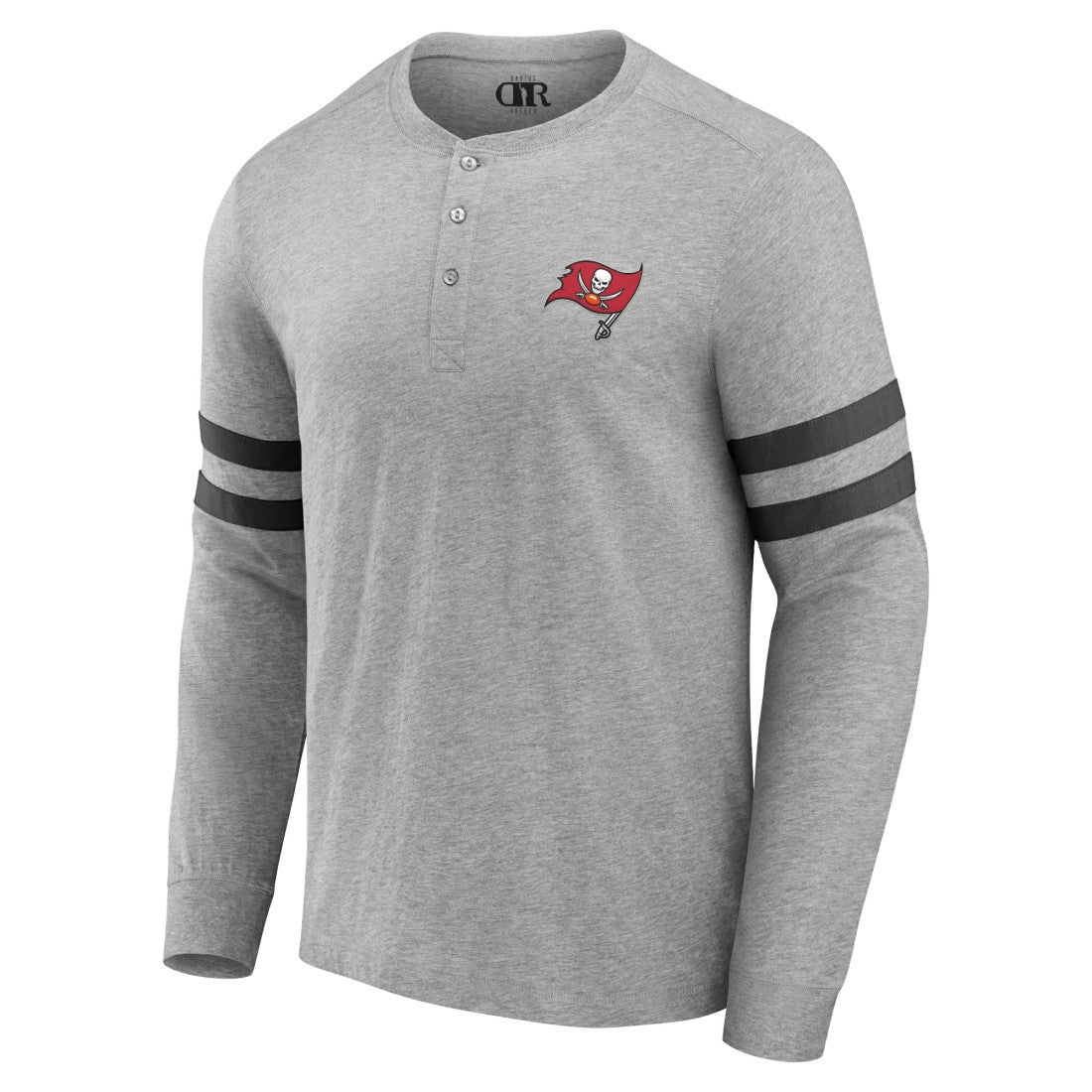 Tampa Bay Buccaneers NFL x Darius Rucker Collection Henley Long Sleeve T-Shirt - Heather Gray T-shirts