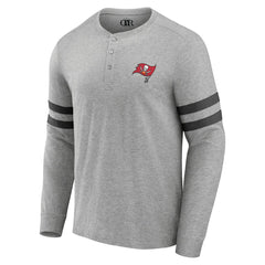 Tampa Bay Buccaneers NFL x Darius Rucker Collection Henley Long Sleeve T-Shirt - Heather Gray T-shirts