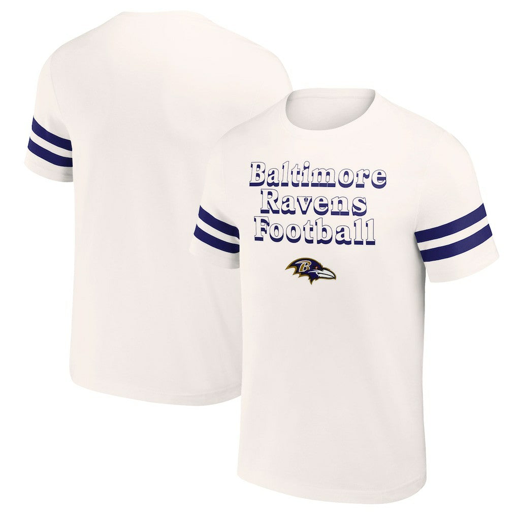 Baltimore Ravens NFL x Darius Rucker Collection Vintage T-Shirt - Cream T-shirts