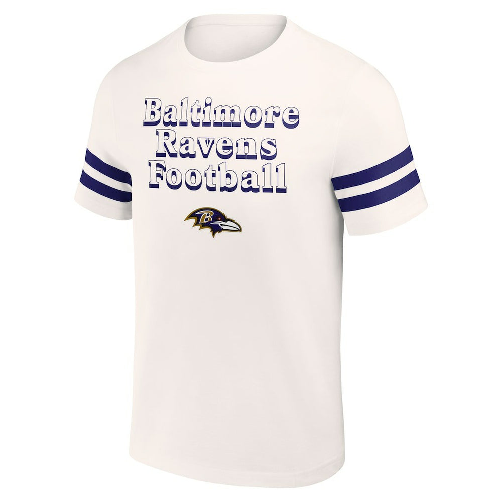 Baltimore Ravens NFL x Darius Rucker Collection Vintage T-Shirt - Cream T-shirts