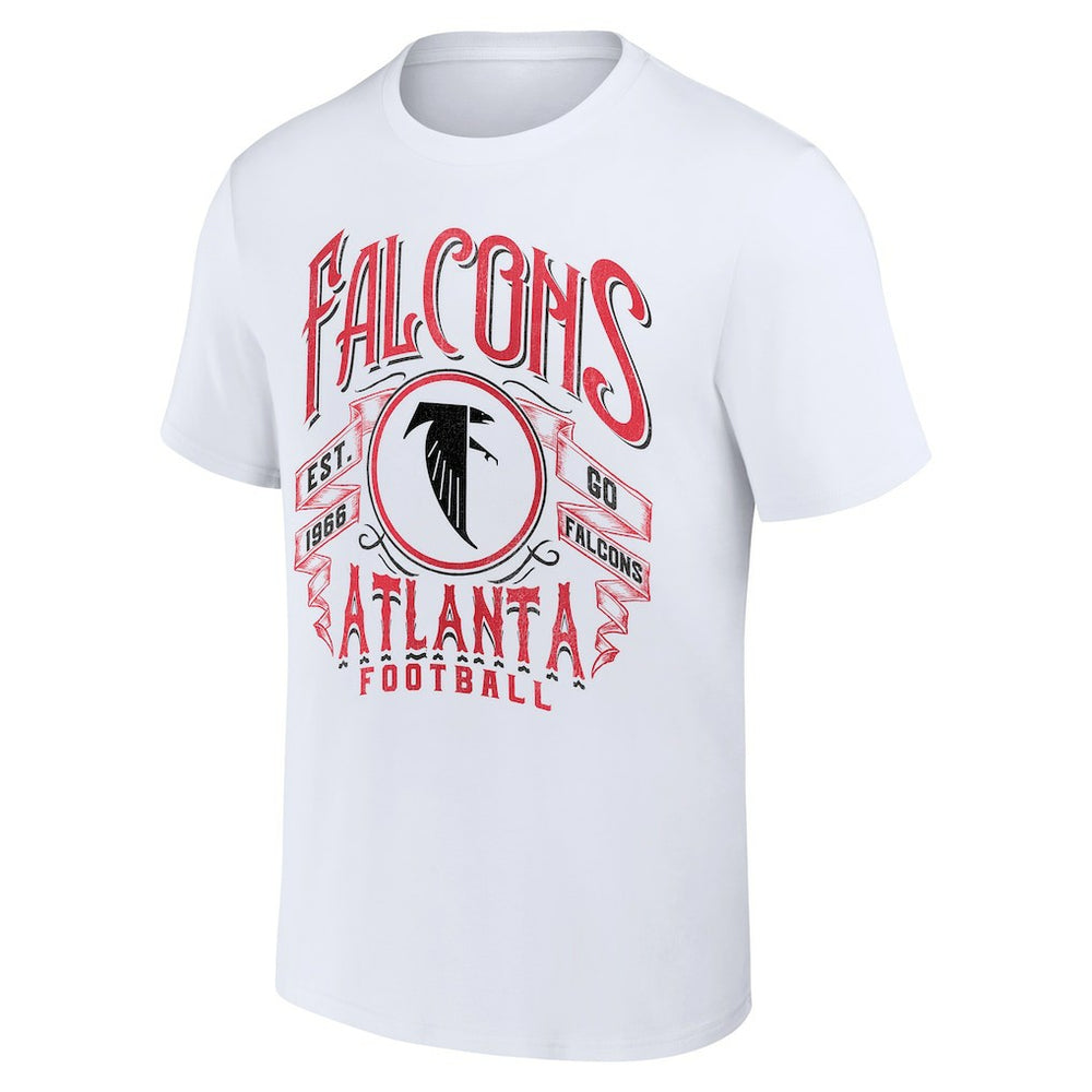 Atlanta Falcons NFL x Darius Rucker Collection Vintage Football T-Shirt - White T-shirts