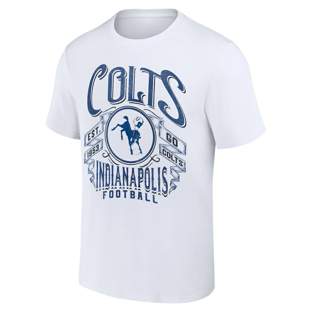 Indianapolis Colts NFL x Darius Rucker Collection Vintage Football T-Shirt - White T-shirts