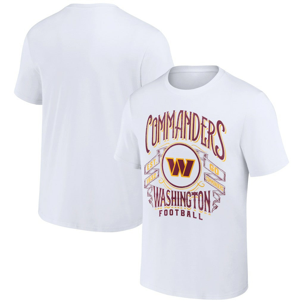 Washington Commanders NFL x Darius Rucker Collection Vintage Football T-Shirt - White T-shirts