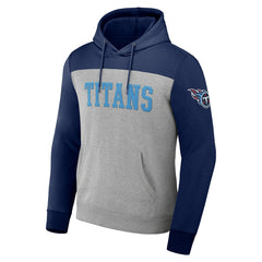 Tennessee Titans NFL x Darius Rucker Collection Color Blocked Pullover Hoodie - Heather Gray Hoodies