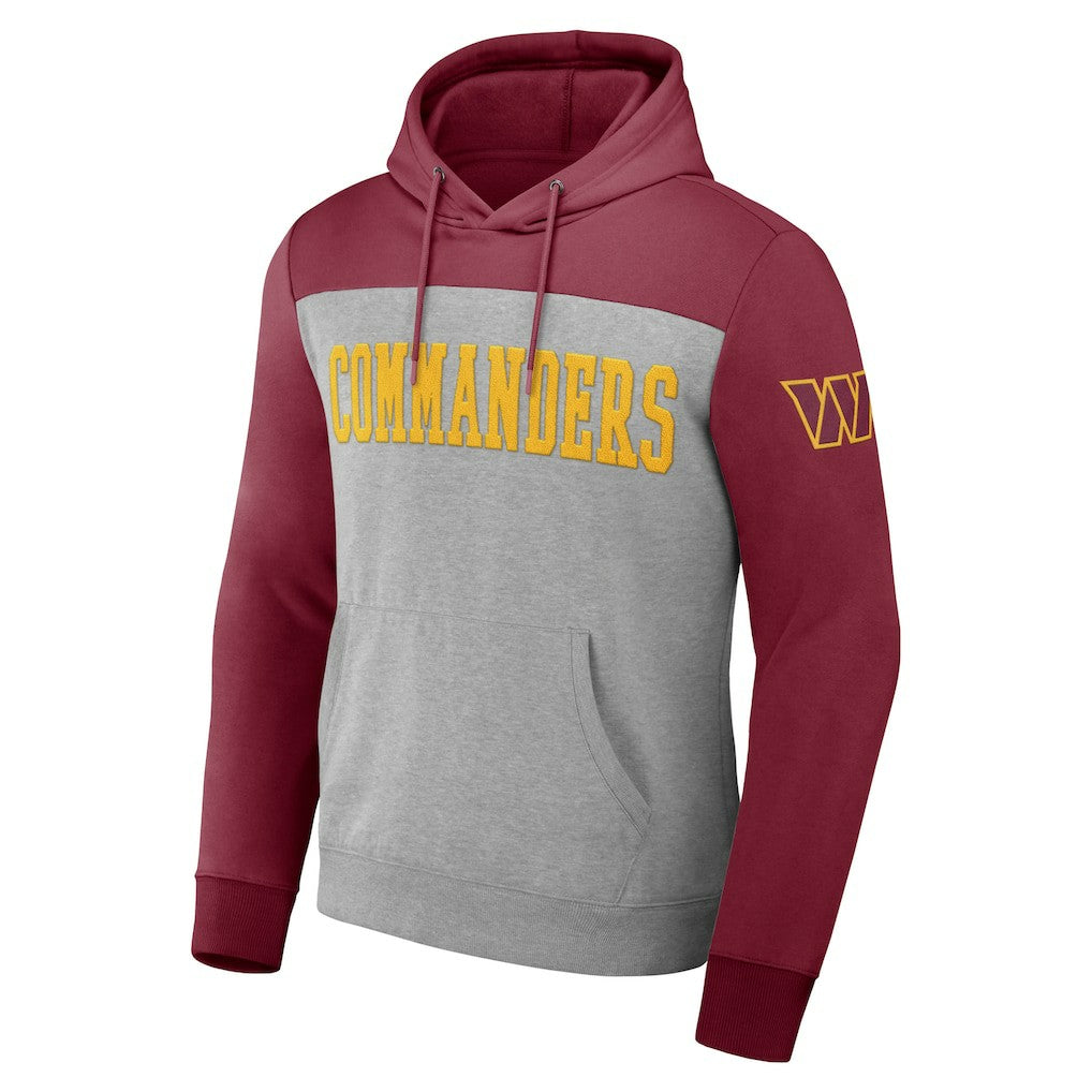 Washington Commanders NFL x Darius Rucker Collection Color Blocked Pullover Hoodie - Heather Gray Hoodies