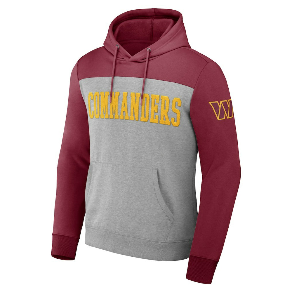 Washington Commanders NFL x Darius Rucker Collection Color Blocked Pullover Hoodie - Heather Gray Hoodies