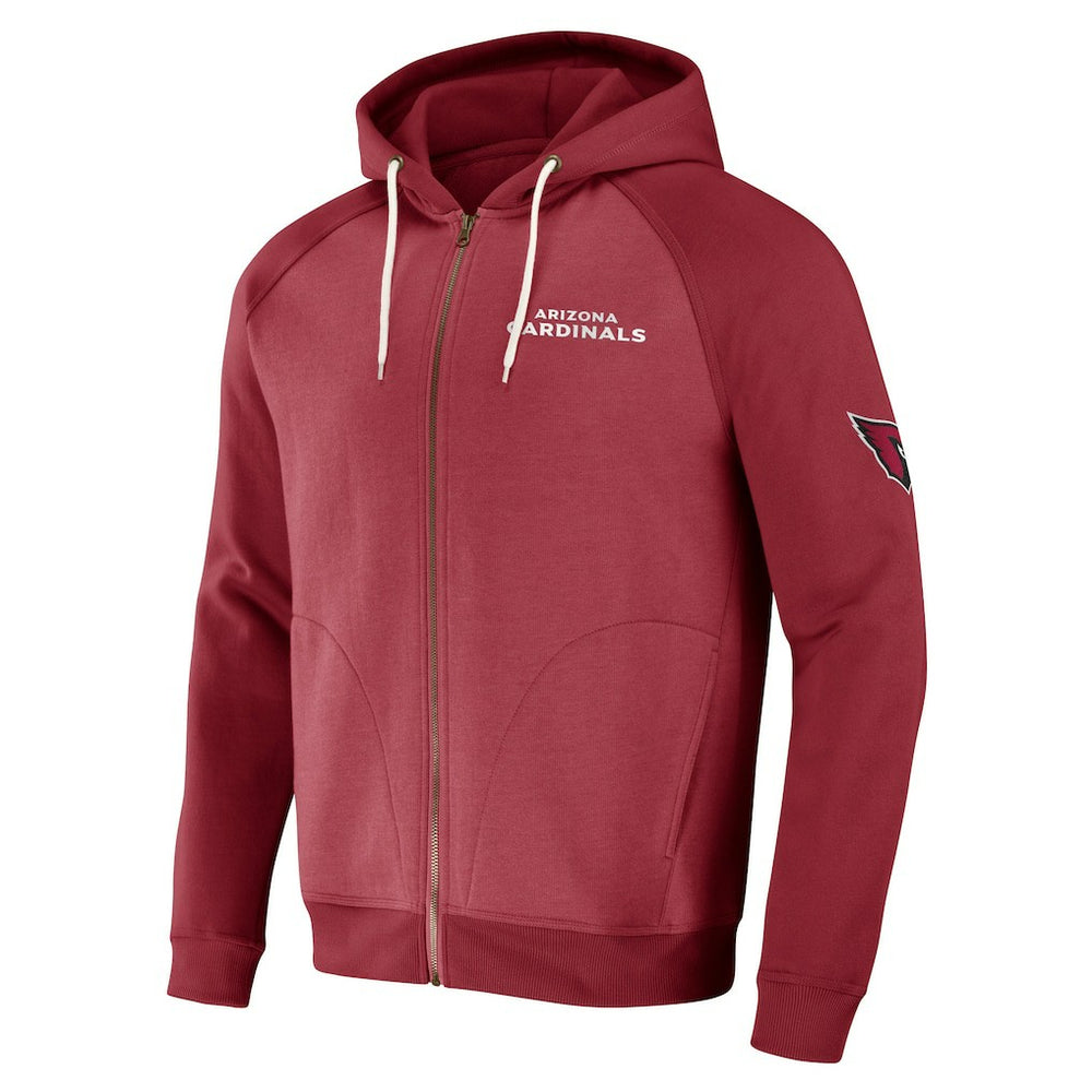 Arizona Cardinals NFL x Darius Rucker Collection Raglan Full-Zip Hoodie - Cardinal Hoodies