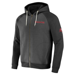 Tampa Bay Buccaneers NFL x Darius Rucker Collection Raglan Full-Zip Hoodie - Pewter Hoodies
