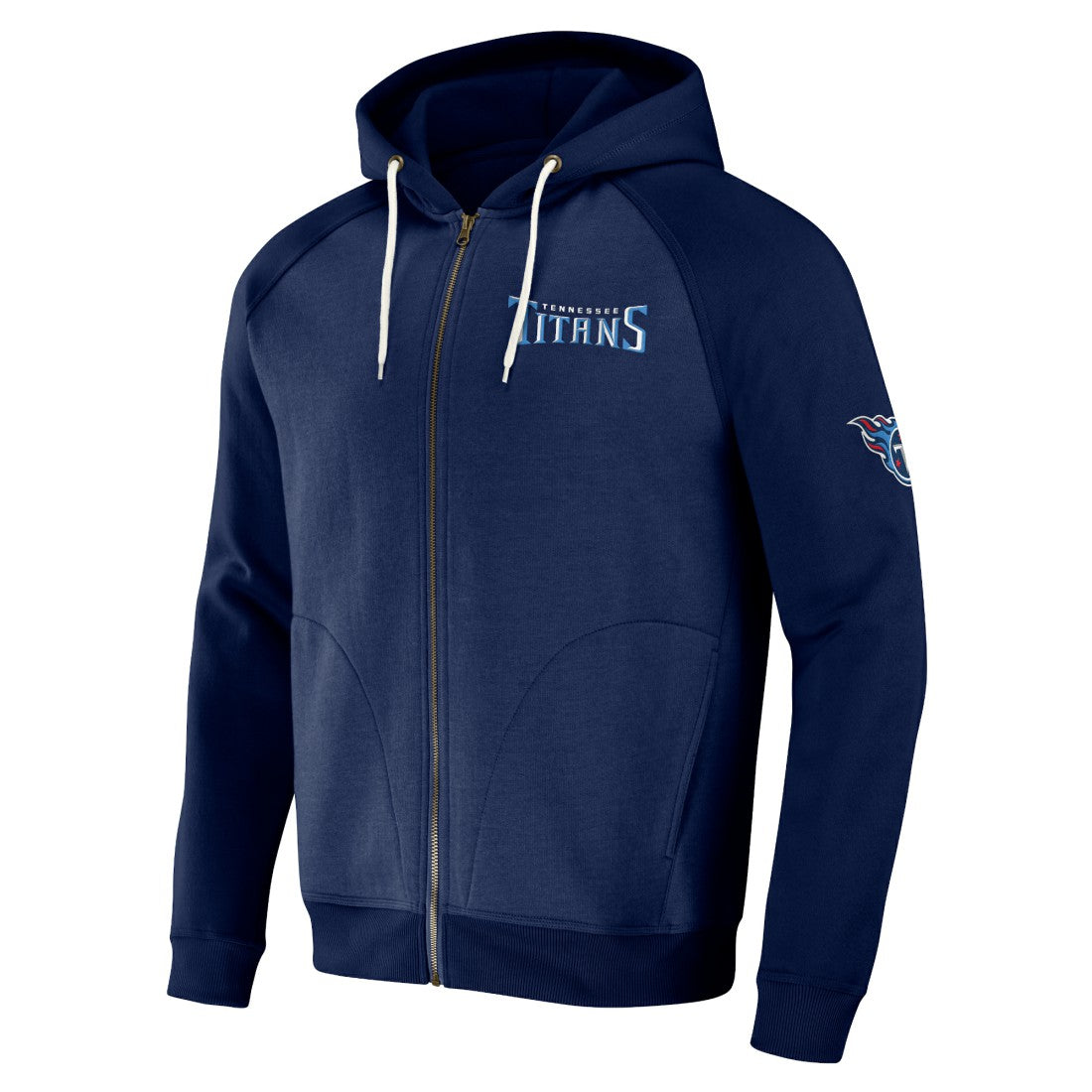 Tennessee Titans NFL x Darius Rucker Collection Raglan Full-Zip Hoodie - Navy Hoodies