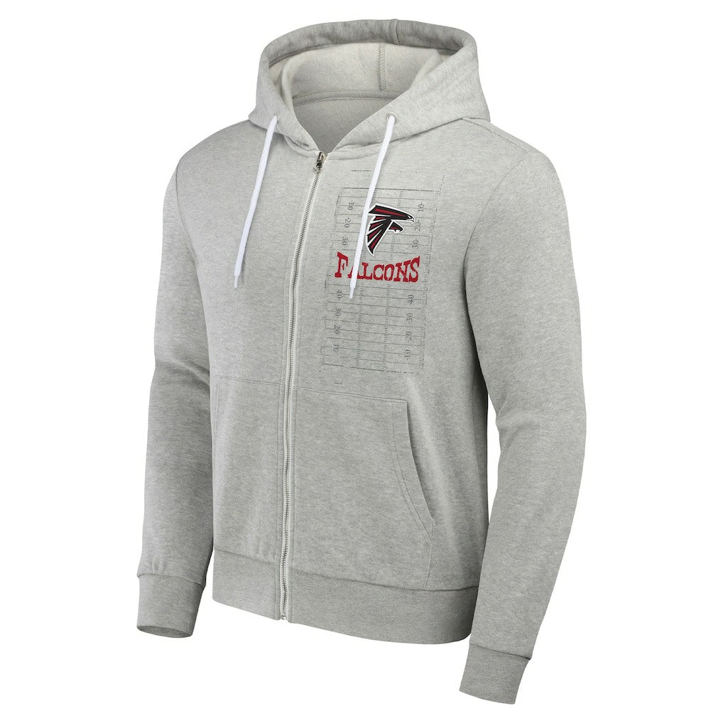 Atlanta Falcons NFL x Darius Rucker Collection Domestic Full-Zip Hoodie - Heather Gray Hoodies