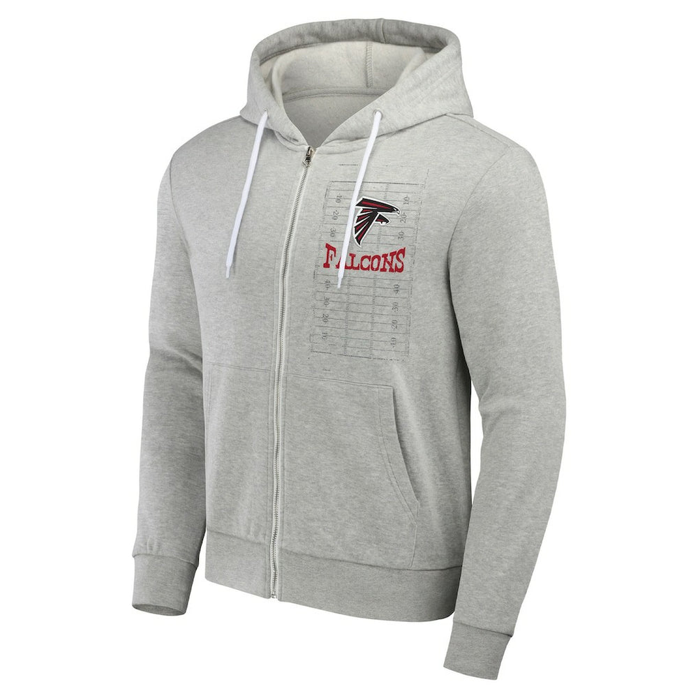 Atlanta Falcons NFL x Darius Rucker Collection Domestic Full-Zip Hoodie - Heather Gray Hoodies