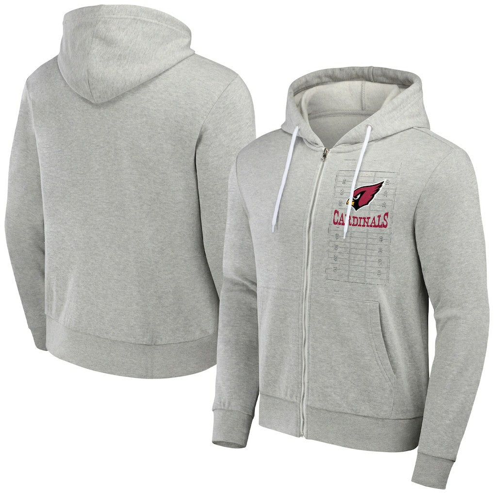 Arizona Cardinals NFL x Darius Rucker Collection Domestic Full-Zip Hoodie - Heather Gray Hoodies