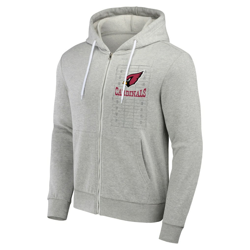 Arizona Cardinals NFL x Darius Rucker Collection Domestic Full-Zip Hoodie - Heather Gray Hoodies