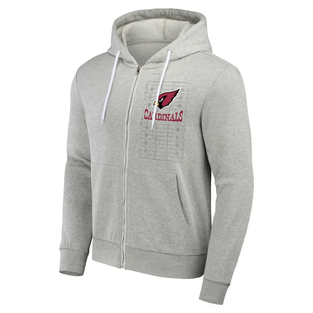 Arizona Cardinals NFL x Darius Rucker Collection Domestic Full-Zip Hoodie - Heather Gray Hoodies