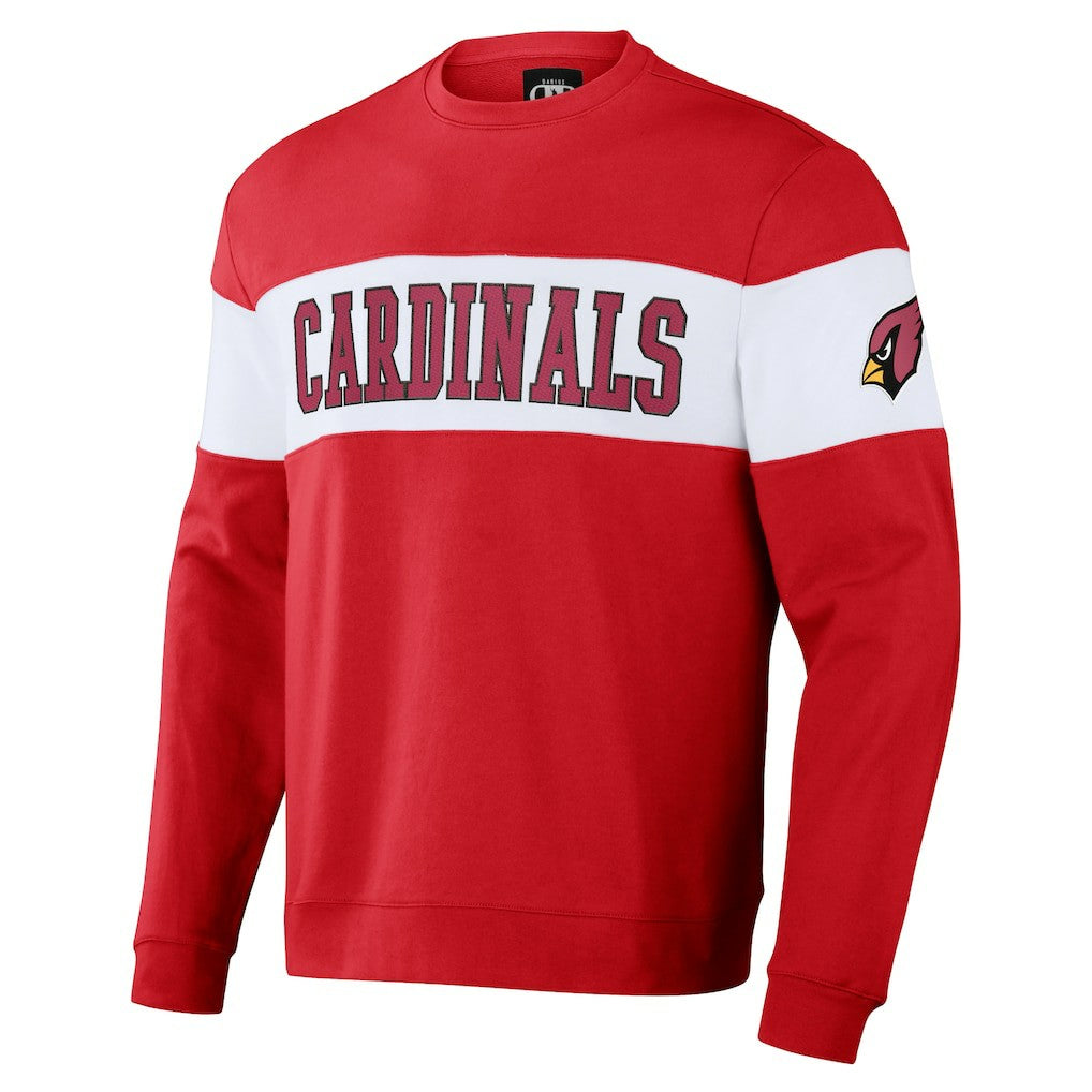 Arizona Cardinals NFL x Darius Rucker Collection Team Color & White Pullover Sweatshirt - Cardinal Pullover