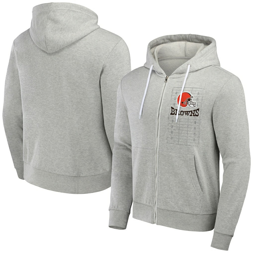 Cleveland Browns NFL x Darius Rucker Collection Domestic Full-Zip Hoodie - Heather Gray Hoodies