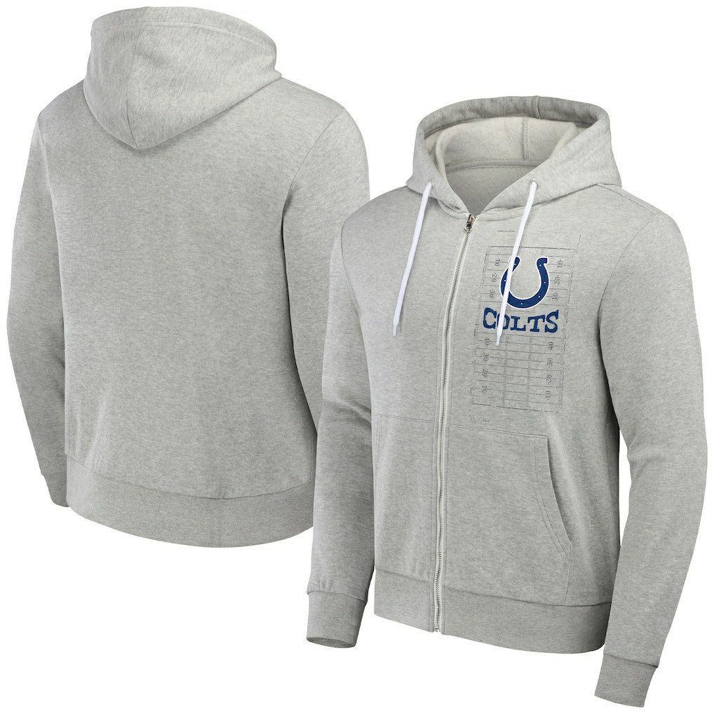 Indianapolis Colts NFL x Darius Rucker Collection Domestic Full-Zip Hoodie - Heather Gray Hoodies