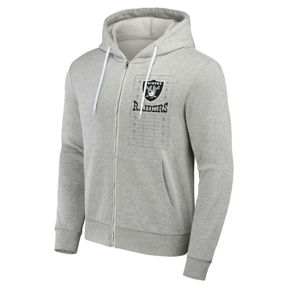 Las Vegas Raiders NFL x Darius Rucker Collection Domestic Full-Zip Hoodie - Heather Gray Hoodies