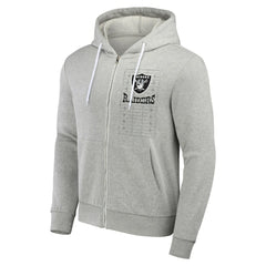 Las Vegas Raiders NFL x Darius Rucker Collection Domestic Full-Zip Hoodie - Heather Gray Hoodies