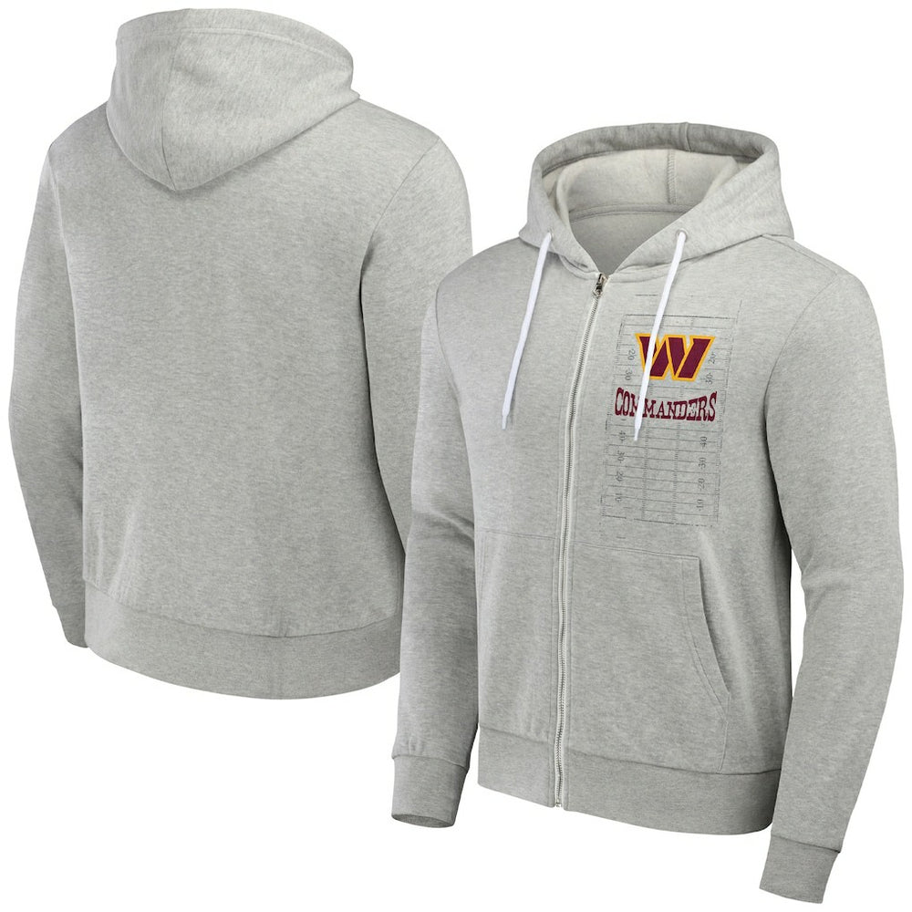 Washington Commanders NFL x Darius Rucker Collection Domestic Full-Zip Hoodie - Heather Gray Hoodies