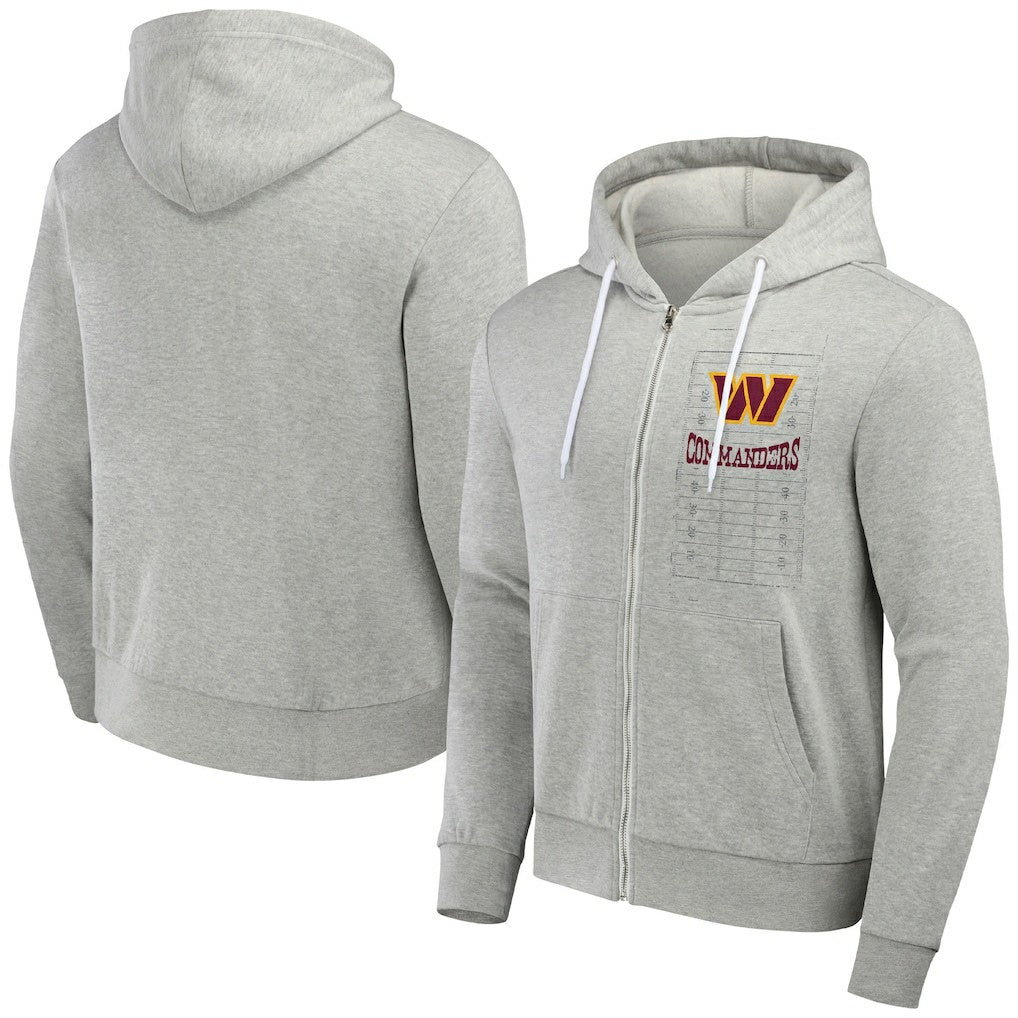 Washington Commanders NFL x Darius Rucker Collection Domestic Full-Zip Hoodie - Heather Gray Hoodies