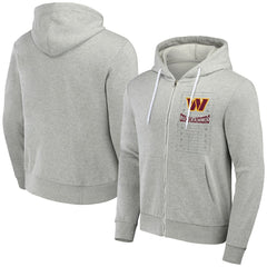 Washington Commanders NFL x Darius Rucker Collection Domestic Full-Zip Hoodie - Heather Gray Hoodies