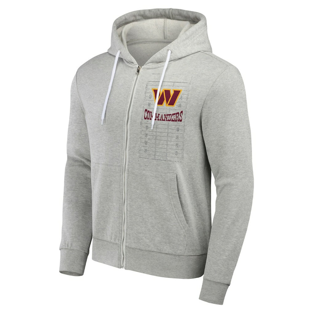 Washington Commanders NFL x Darius Rucker Collection Domestic Full-Zip Hoodie - Heather Gray Hoodies