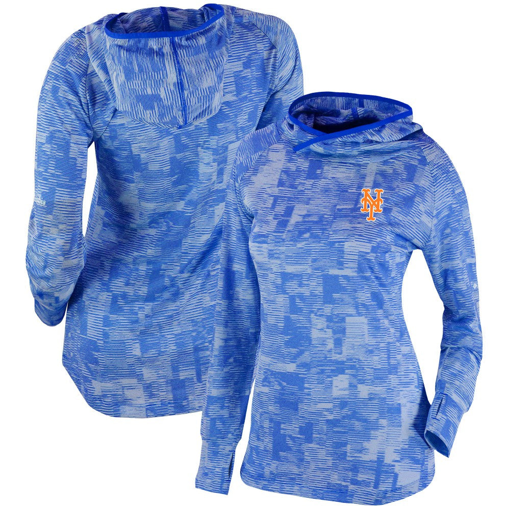 New York Mets Columbia Women's Omni-Wick Sunday Ball Pullover Hoodie - Royal Hoodies
