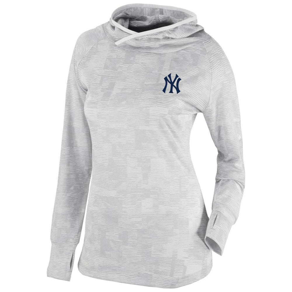 New York Yankees Columbia Women's Omni-Wick Sunday Ball Pullover Hoodie - White Hoodies