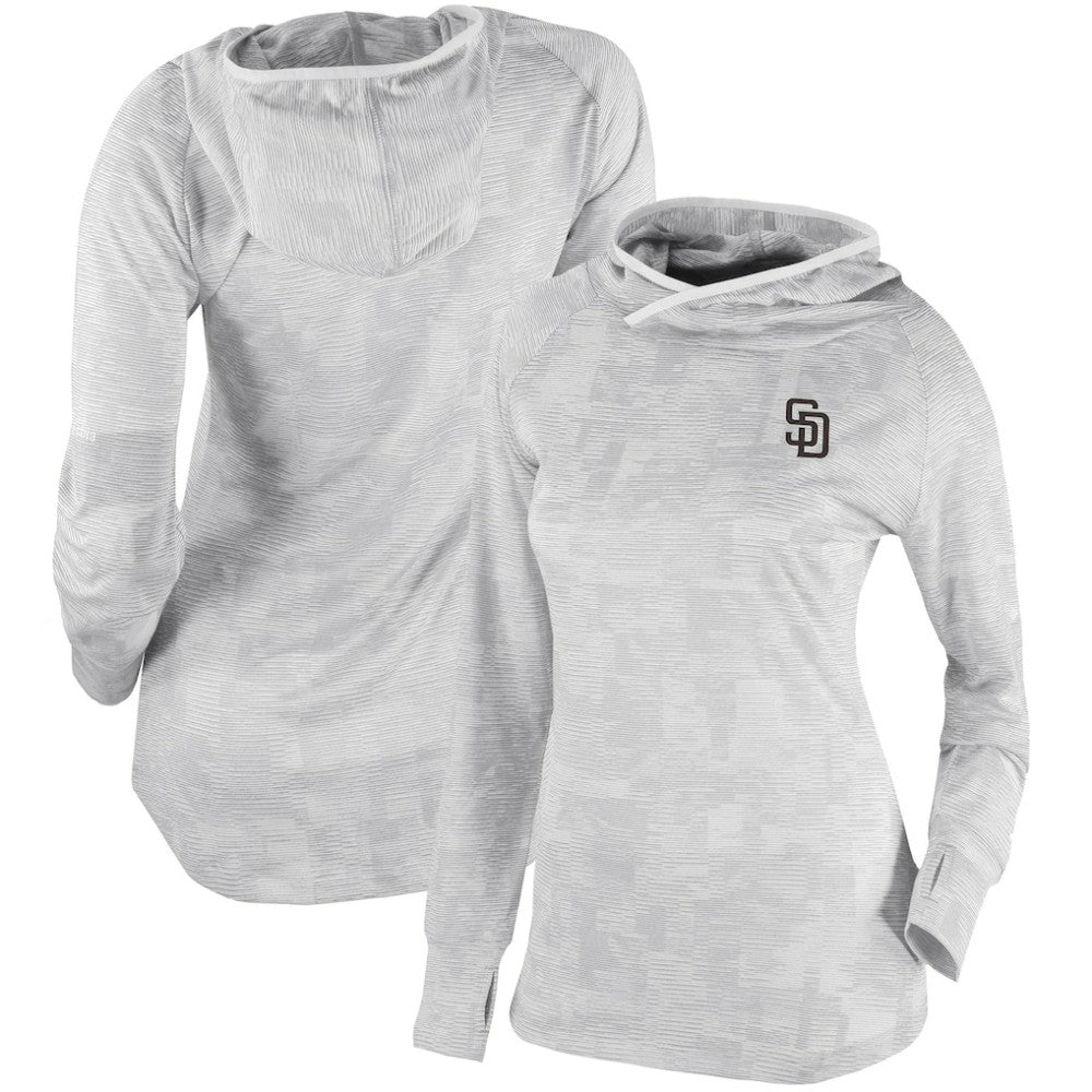 San Diego Padres Columbia Women's Omni-Wick Sunday Ball Pullover Hoodie - White Hoodies