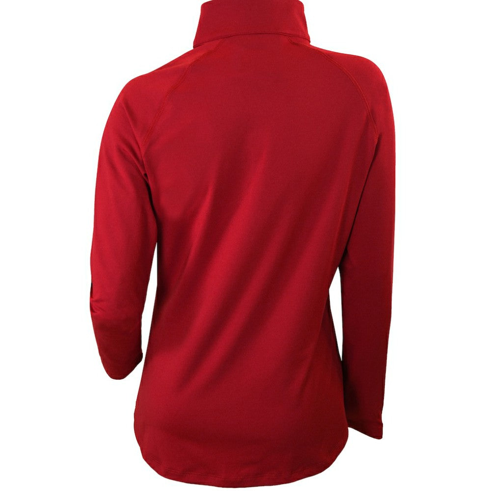 Chicago Cubs Columbia Women's Omni-Wick Outward Nine Quarter-Zip Pullover Top - Red Pullover