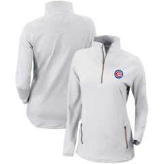 Chicago Cubs Columbia Women's Omni-Wick Outward Nine Quarter-Zip Pullover Top - White Pullover