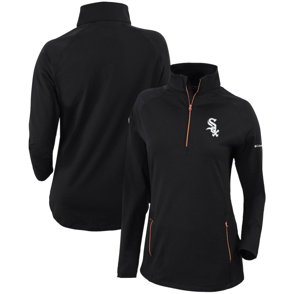 Chicago White Sox Columbia Women's Omni-Wick Outward Nine Quarter-Zip Pullover Top - Black Pullover
