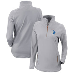 Los Angeles Dodgers Columbia Women's Omni-Wick Outward Nine Quarter-Zip Pullover Top - Gray Pullover