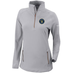 Milwaukee Brewers Columbia Women's Omni-Wick Outward Nine Quarter-Zip Pullover Top - Gray Pullover