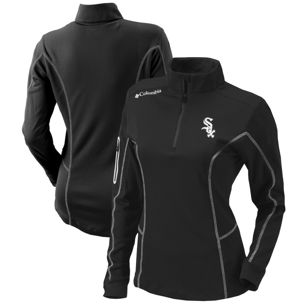 Chicago White Sox Columbia Women's Omni-Wick Shotgun Quarter-Zip Pullover Top - Black Pullover