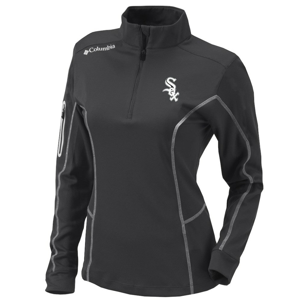 Chicago White Sox Columbia Women's Omni-Wick Shotgun Quarter-Zip Pullover Top - Charcoal Pullover