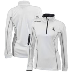 Chicago White Sox Columbia Women's Omni-Wick Shotgun Quarter-Zip Pullover Top - White Pullover