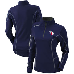 Cleveland Guardians Columbia Women's Omni-Wick Shotgun Quarter-Zip Pullover Top - Navy Pullover