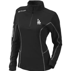 Los Angeles Dodgers Columbia Women's Omni-Wick Shotgun Quarter-Zip Pullover Top - Black Pullover