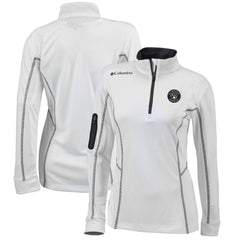 Milwaukee Brewers Columbia Women's Omni-Wick Shotgun Quarter-Zip Pullover Top - White Pullover